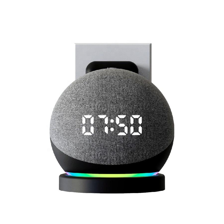 Valente Desk Stand Compatible with Echo Dot 4th & 5th Generation | Stable Smart Speaker Holder | Anti-Slip Base Compact Stand