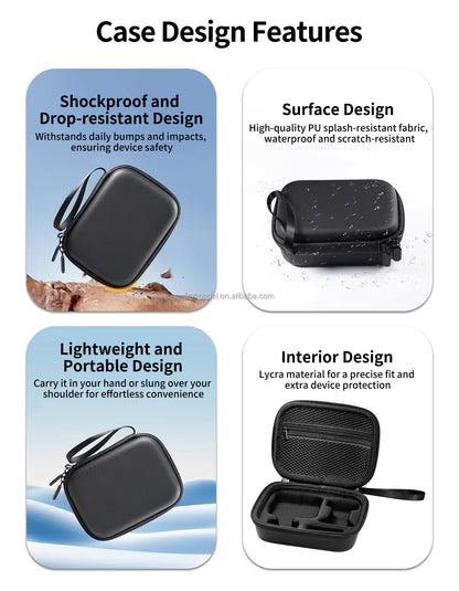 Valente DJI Osmo Nano portable carrying case zipper closure reliable open view