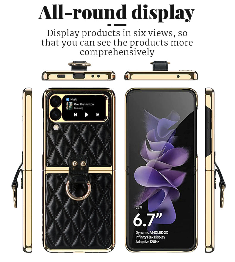 Valente Elegant Leather Case Cover for Galaxy Z Flip 4