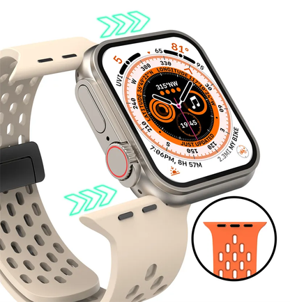 Valente breathable Magnet Buckle Strap For Apple Watch Series 8,7,6,5,SE,Ultra