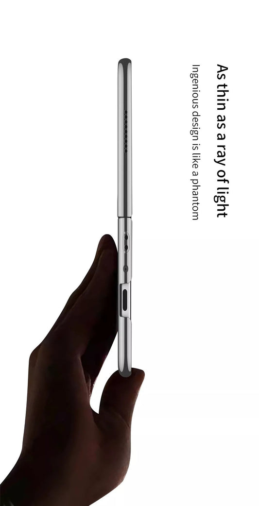 Valente Galaxy Z Fold 5 clear case polycarbonate hinge compatible fold unfold