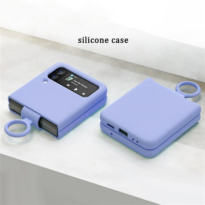 Valente Premium Silicone Case Cover with Ring For Galaxy Z Flip 4