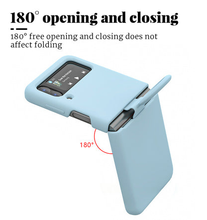 Valente Premium Silicone Case Cover with Ring For Galaxy Z Flip 4