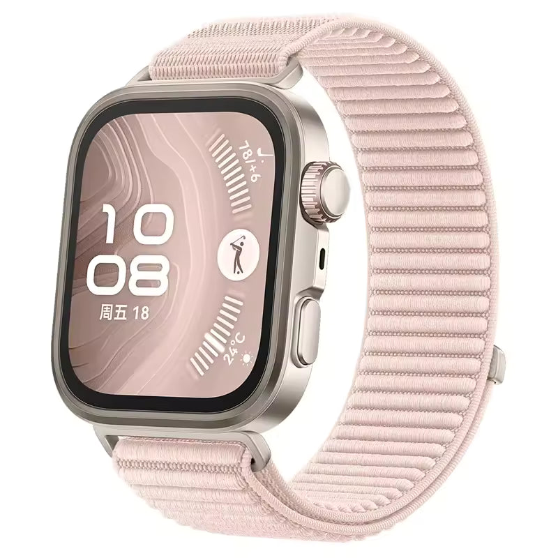 Valente Nylon Strap Compatible with Huawei Watch Fit 3 / Fit 3 Pro / Fit 4 / Fit 4 Pro | Adjustable Breathable Loop Band for Smartwatch