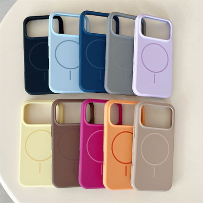 Valente Silicone Magnetic Back Case Compatible with iPhone 17 pro Max – Soft Touch Shockproof Protective Cover