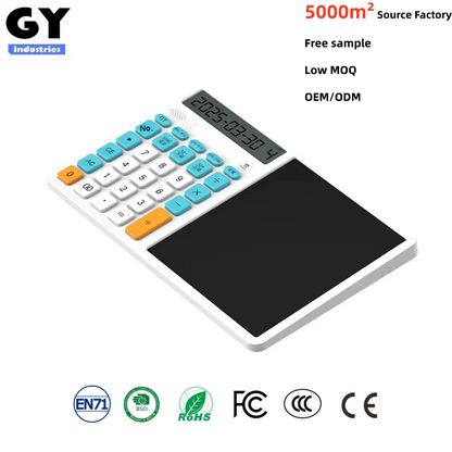 Valente 2-in-1 LCD Writing Tablet with Calculator | Digital Drawing Pad & Electronic Notepad with Stylus | Portable Writing Board for Kids & Office Use