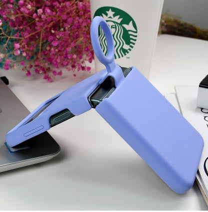 Valente Premium Silicone Case Cover with Ring For Galaxy Z Flip 4