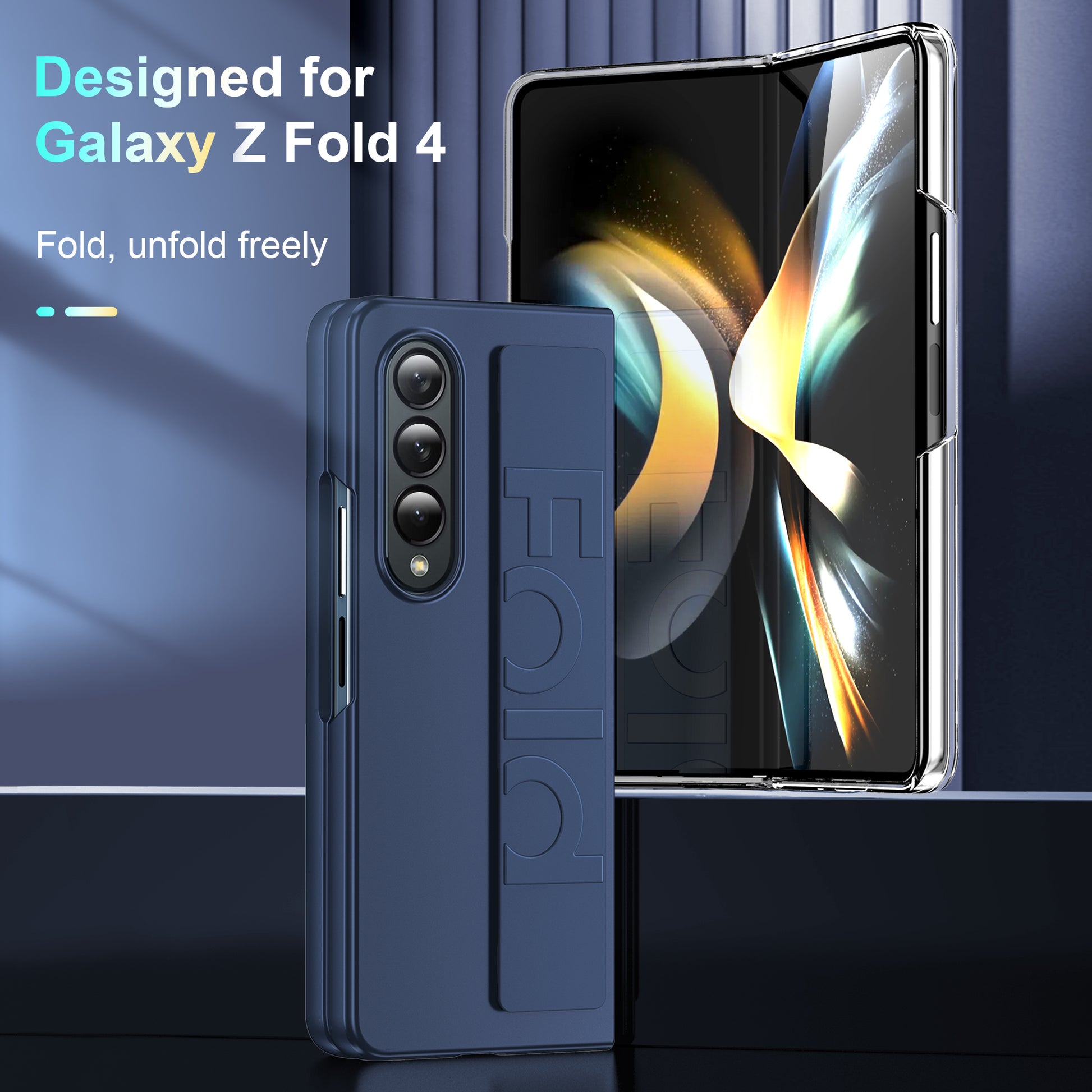 Samsung Galaxy Fold 5 case with grip strap for easy handling