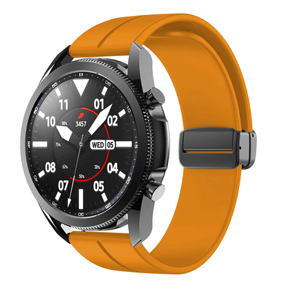 Valente 20mm Magnetic buckle Watch Strap for Galaxy Watch Active 2 (40mm & 44mm),Active (40mm), Watch 3 (41mm),Boat Vertex,Amazfit Bip,GTR (42mm),GTS,Dizo Watch 2,firebolt infinity