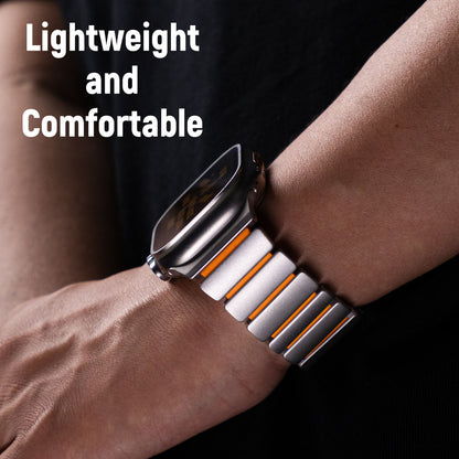 Valente Metal Strap Compatible with Apple Watch Series 8/7/6/5/SE/Ultra/Ultra 2 (42mm/44mm/45mm/49mm) | Premium Stainless Steel Watch Band with Adjustable Links