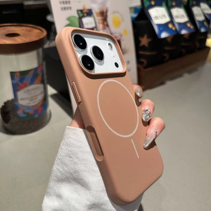 Valente Silicone Magnetic Back Case Compatible with iPhone 17 pro  – Soft Touch Shockproof Protective Cover