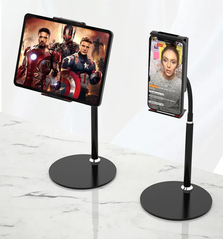 Valente Flexible Universal Tablet/Mobile Holder Stand with Adjustable Gooseneck and Sturdy Base