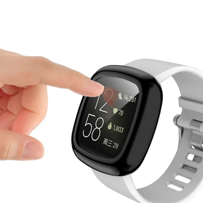 Valente Soft TPU Shockproof Screen & Body Protector Cases Compatible with Fitbit Versa 4/ Sense 2 Only