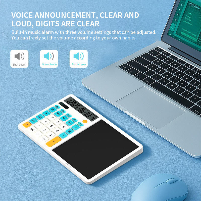 Valente 2-in-1 LCD Writing Tablet with Calculator | Digital Drawing Pad & Electronic Notepad with Stylus | Portable Writing Board for Kids & Office Use