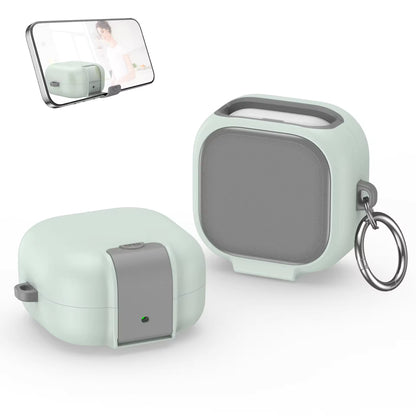 Valente Protective Case Compatible with Galaxy Buds 4 / Buds 4 Pro | Hard Cover with Phone Stand Function & Keychain | Shockproof Earbuds Case