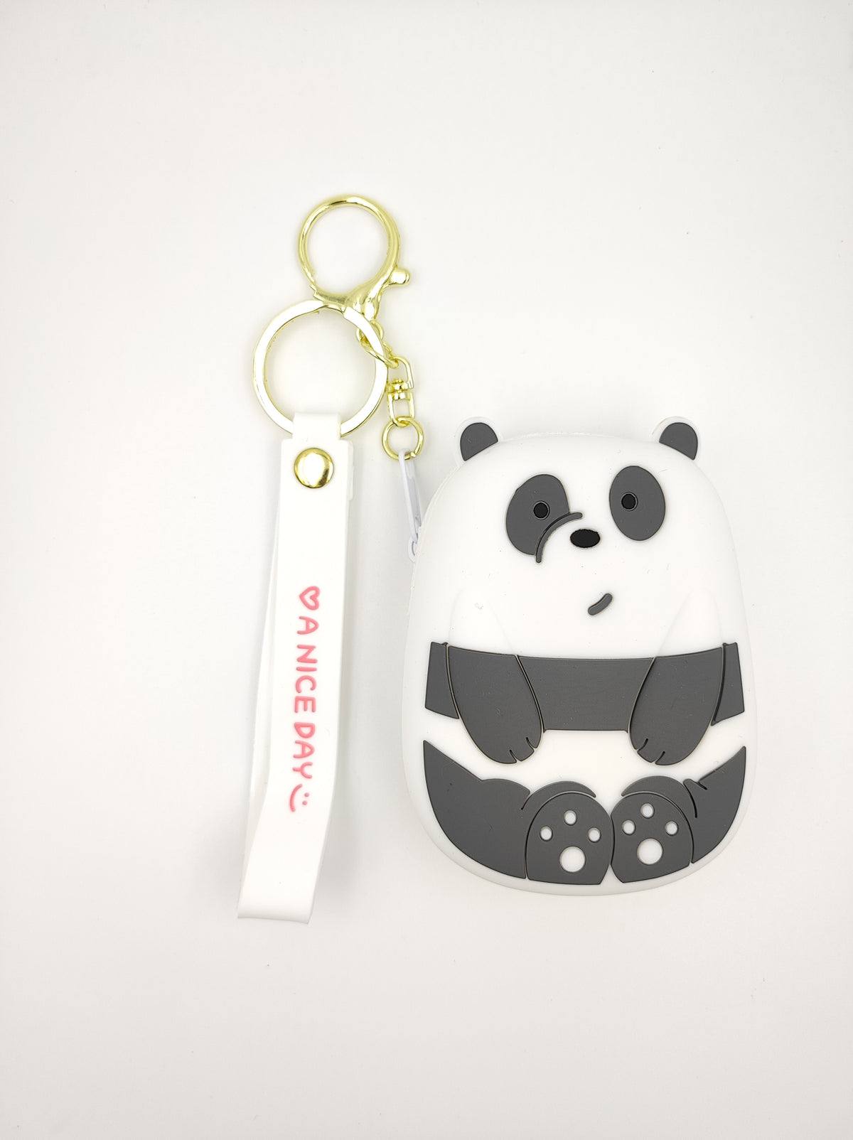 Valente Silicone Zipper Coin Purse, Panda and Polar Bear (Pack of 2 )