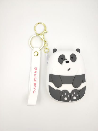 Valente Silicone Zipper Coin Purse, Panda and Polar Bear (Pack of 2 )