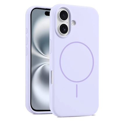 Valente Silicone Magnetic Back Case Compatible with iPhone 16 – Soft Touch Shockproof Protective Cover
