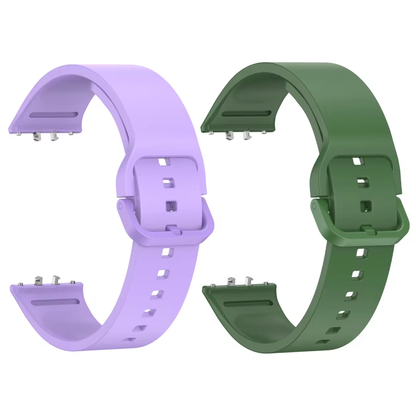 Valente Silicone Watch Straps Compatible for Samsung Galaxy Fit 3 (Pack of 2)