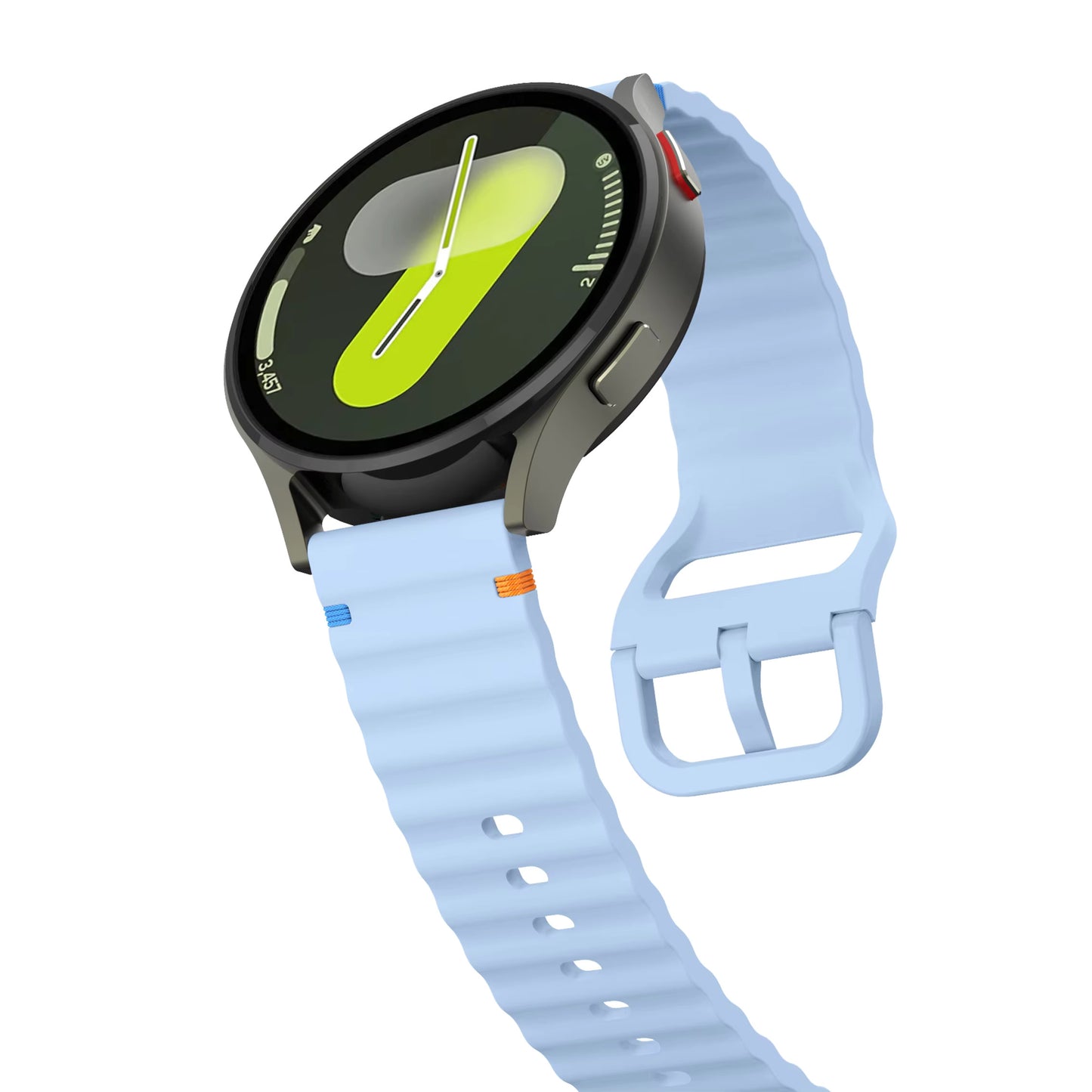 Valente Silicone 22mm Sport Strap Compatible with Noise Twist, Halo 2, Pulse 2 Pro, Macro, Fire-Boltt Phoenix Pro, Ninja Call Pro Max, Boult Trail Smart Watch