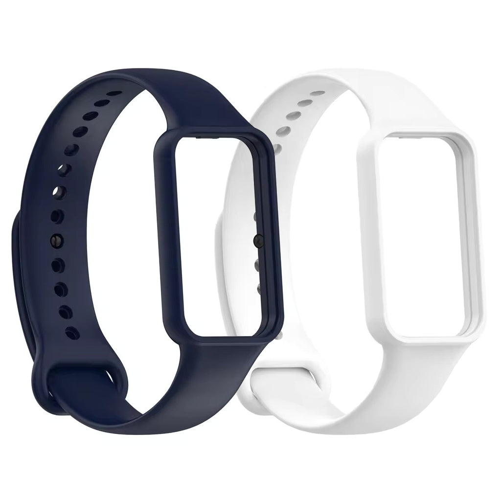 Valente Soft silicone watch bands Compatible with Amazfit Band 7 (Pack of 2)