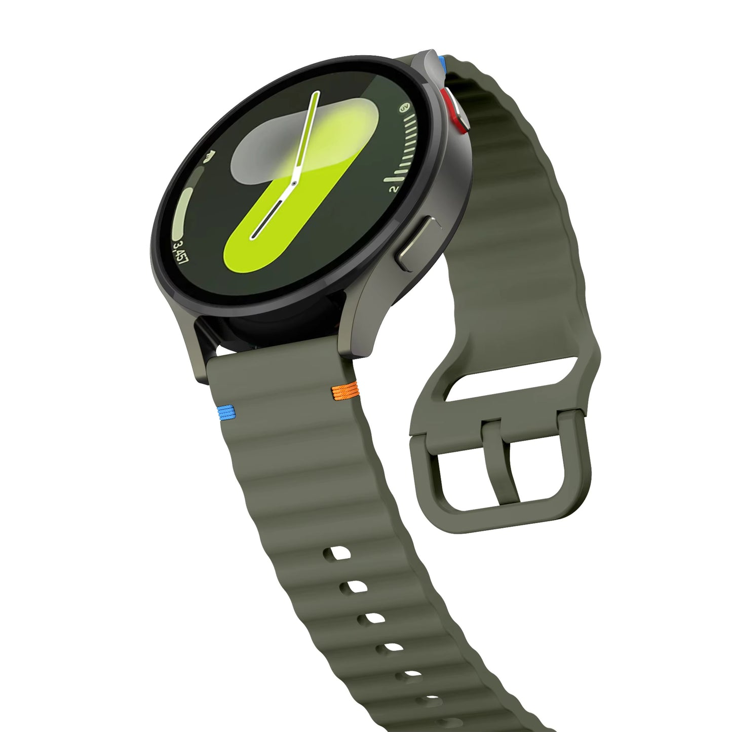 Valente Silicone 22mm Sport Strap Compatible with Noise Twist, Halo 2, Pulse 2 Pro, Macro, Fire-Boltt Phoenix Pro, Ninja Call Pro Max, Boult Trail Smart Watch