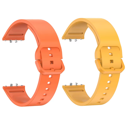 Valente Silicone Watch Straps Compatible for Samsung Galaxy Fit 3 (Pack of 2)