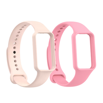 Valente Soft silicone watch bands Compatible with Amazfit Band 7 (Pack of 2)