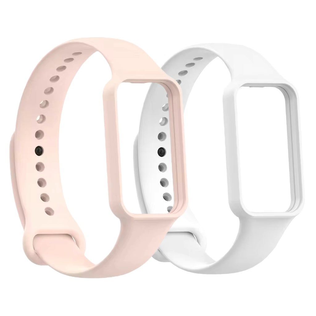 Valente Soft silicone watch bands Compatible with Amazfit Band 7 (Pack of 2)