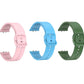 Valente Silicone Watch Straps Compatible for Samsung Galaxy Fit 3 (Pack of 3)