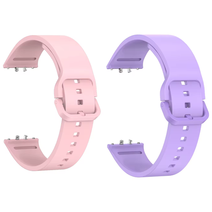 Valente Silicone Watch Straps Compatible for Samsung Galaxy Fit 3 (Pack of 2)