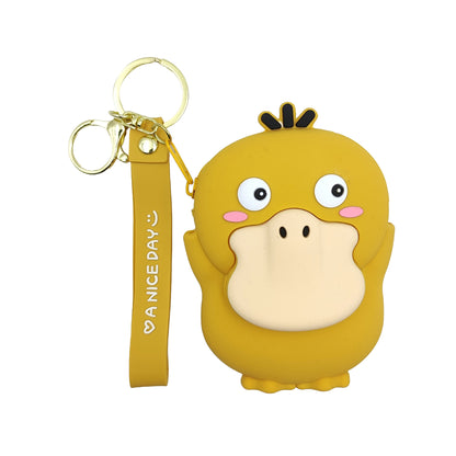 Valente Universal Cute Cartoon Silicone Zipper Coin Purse Pouch For Kids & Girls.