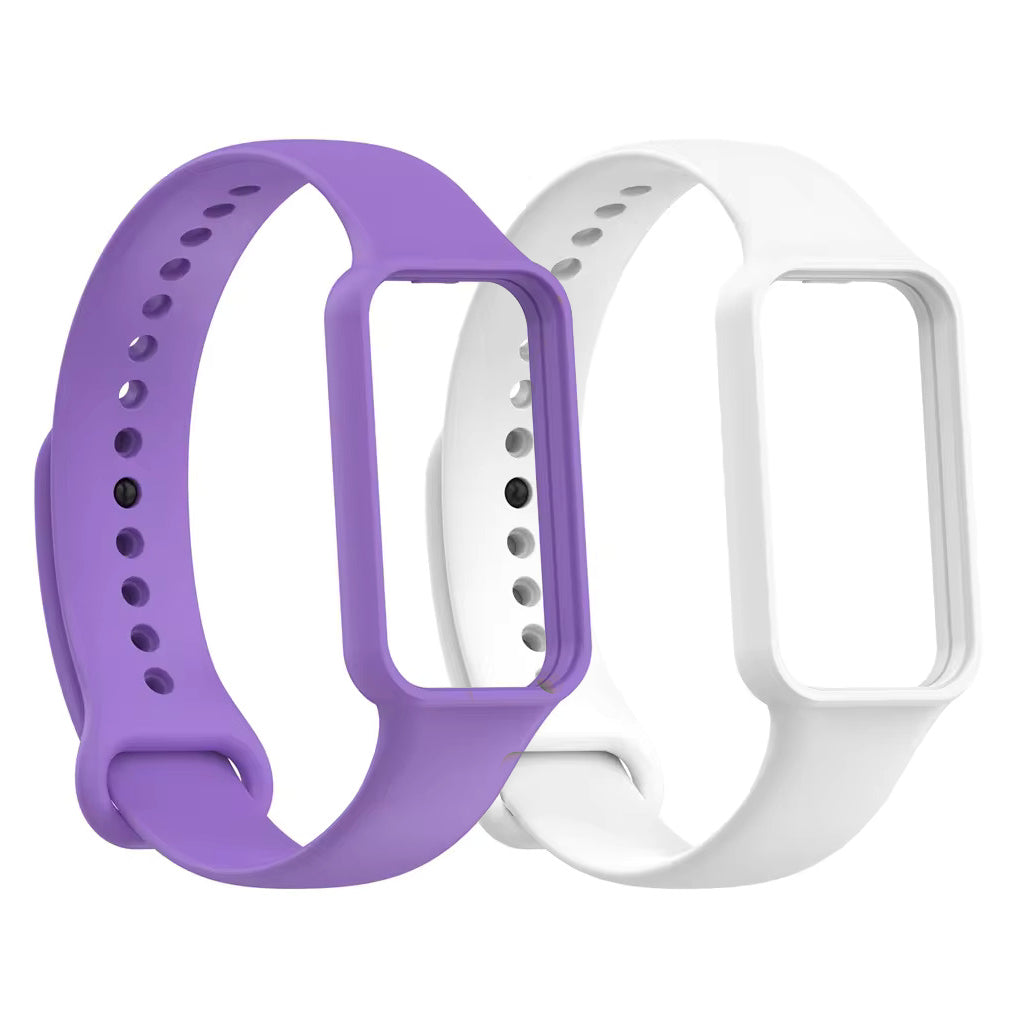 Valente Soft silicone watch bands Compatible with Amazfit Band 7 (Pack of 2)