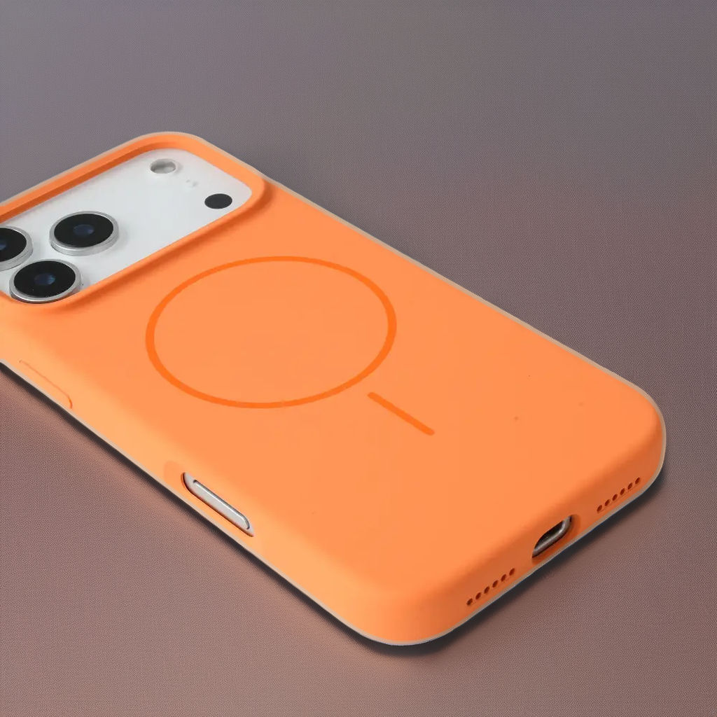 Valente Silicone Magnetic Back Case Compatible with iPhone 17 pro Max – Soft Touch Shockproof Protective Cover