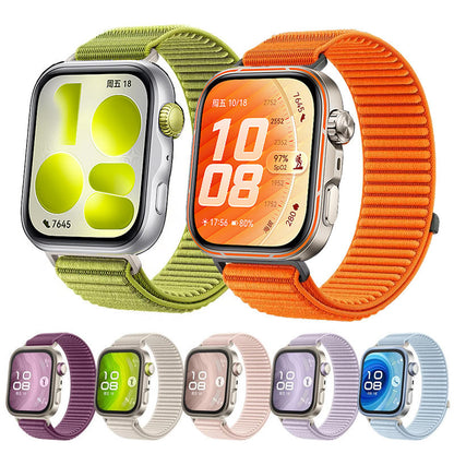 Valente Nylon Strap Compatible with Huawei Watch Fit 3 / Fit 3 Pro / Fit 4 / Fit 4 Pro | Adjustable Breathable Loop Band for Smartwatch