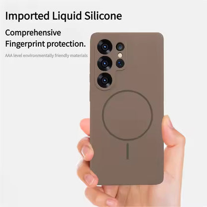 Valente Premium Liquid Silicone Case for Samsung Galaxy S25 Ultra – MagSafe Compatible, Anti-Fingerprint, Shockproof Protection