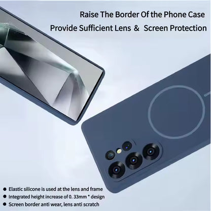 Valente Premium Liquid Silicone Case for Samsung Galaxy S25 Ultra – MagSafe Compatible, Anti-Fingerprint, Shockproof Protection