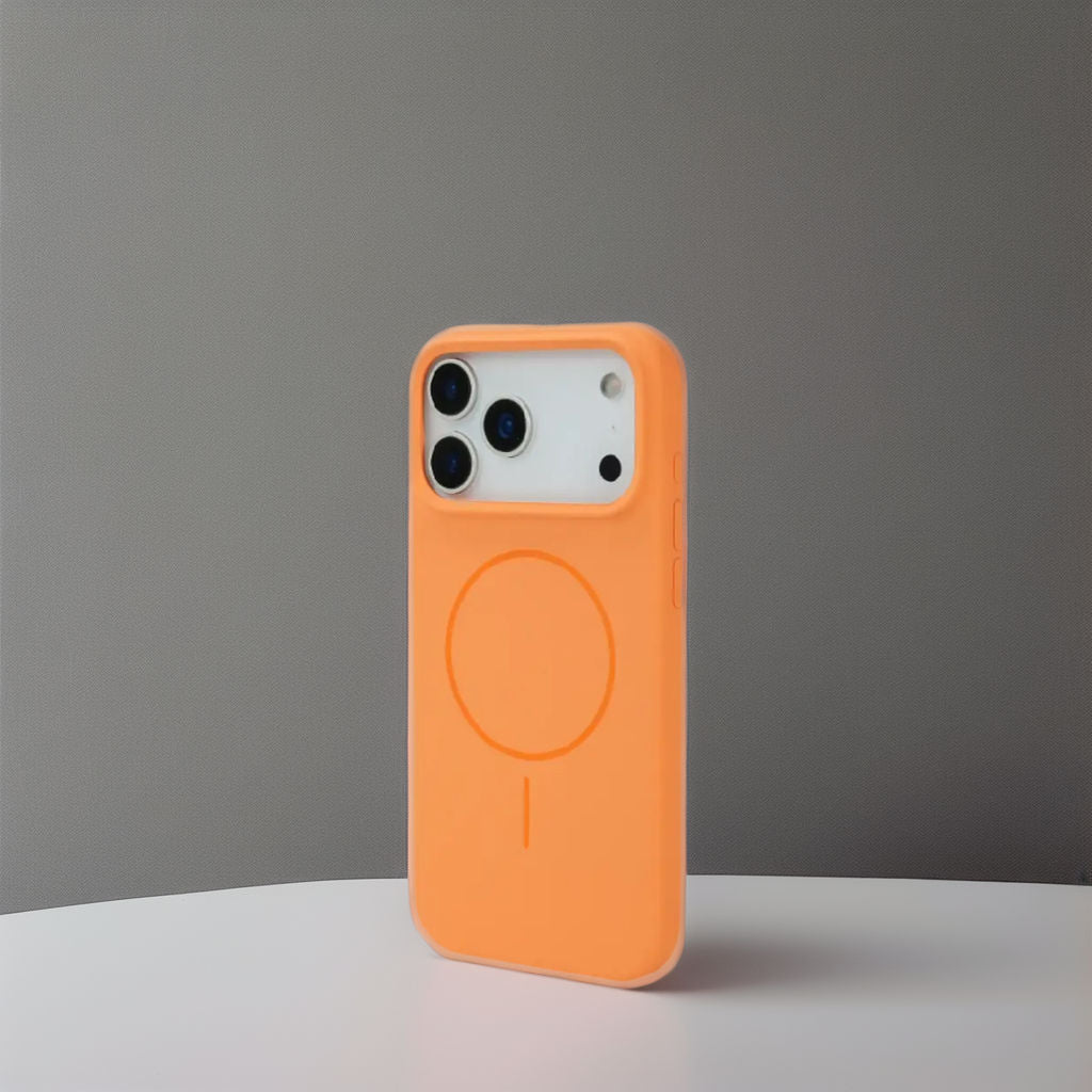 Valente Silicone Magnetic Back Case Compatible with iPhone 17 pro Max – Soft Touch Shockproof Protective Cover