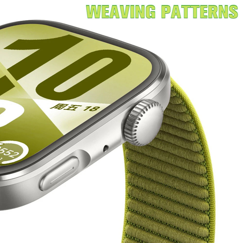 Valente Nylon Strap Compatible with Huawei Watch Fit 3 / Fit 3 Pro / Fit 4 / Fit 4 Pro | Adjustable Breathable Loop Band for Smartwatch