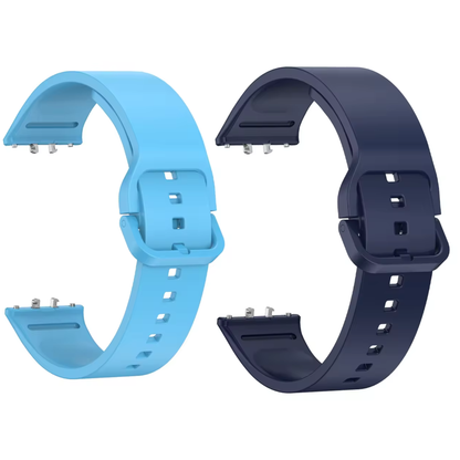 Valente Silicone Watch Straps Compatible for Samsung Galaxy Fit 3 (Pack of 2)