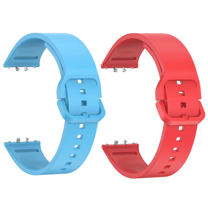 Valente Silicone Watch Straps Compatible for Samsung Galaxy Fit 3 (Pack of 2)