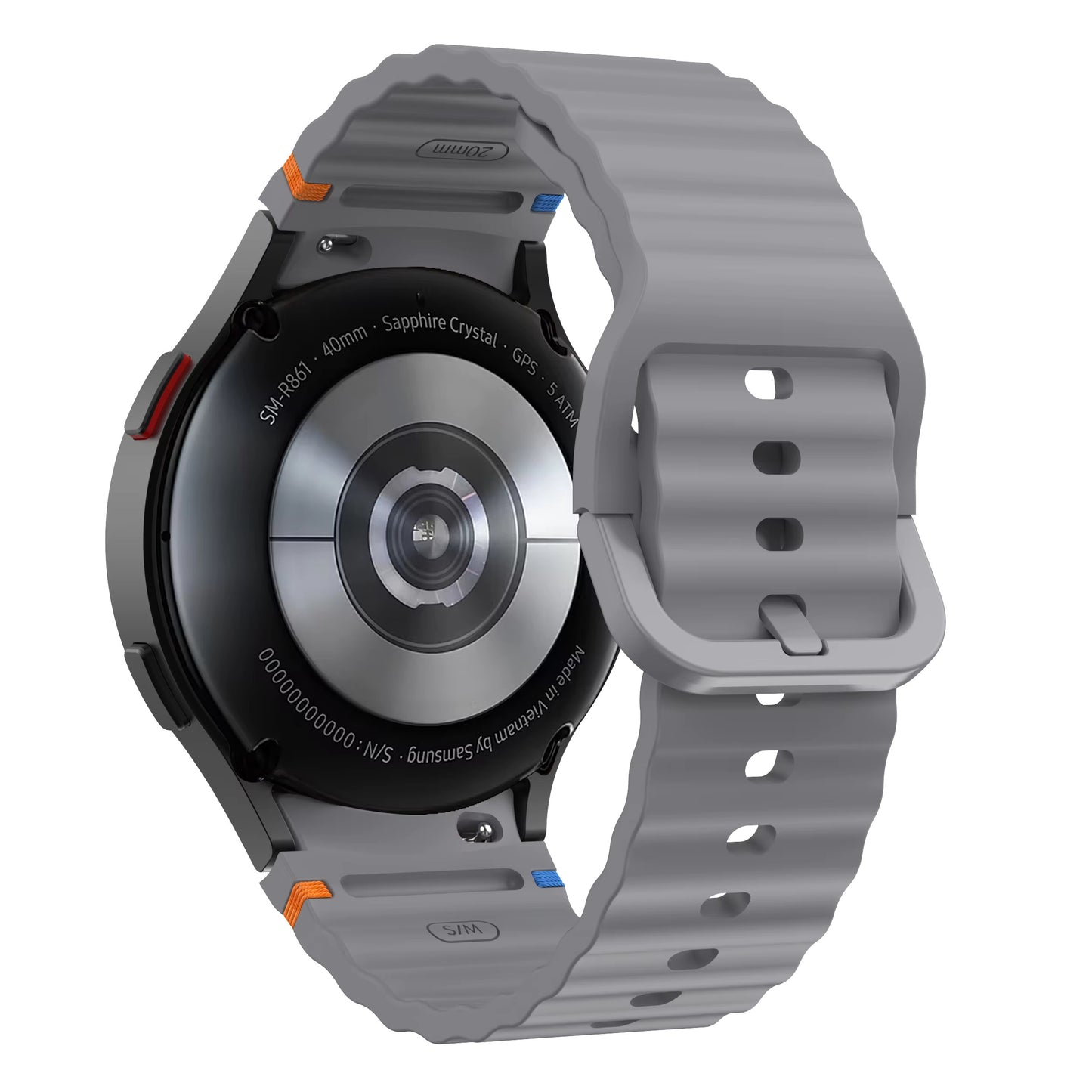 Valente Silicone 22mm Sport Strap Compatible with Noise Twist, Halo 2, Pulse 2 Pro, Macro, Fire-Boltt Phoenix Pro, Ninja Call Pro Max, Boult Trail Smart Watch