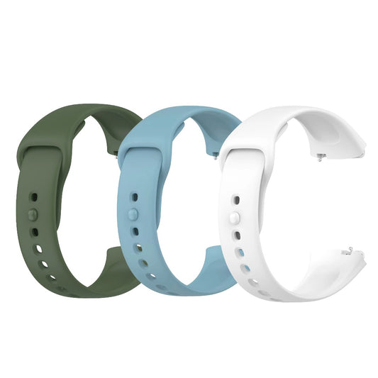 Valente Soft Silicone Watch Straps for Redmi Watch 3 Active (Pack of 3)
