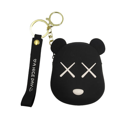 Valente Universal Cute Cartoon Silicone Zipper Coin Purse Pouch For Kids & Girls.