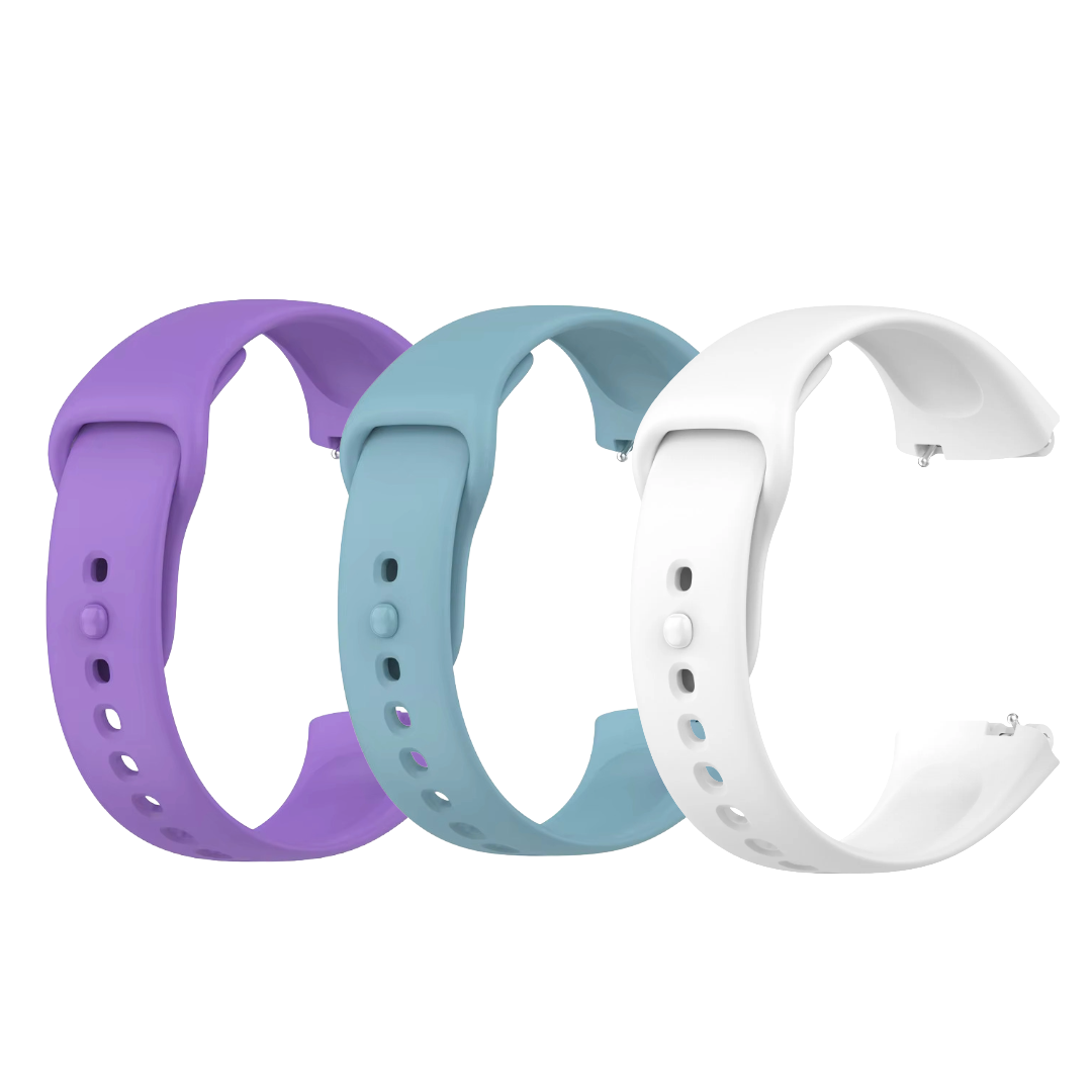 Valente Redmi Watch 3 Active strap pack of 3 black red and light blue
