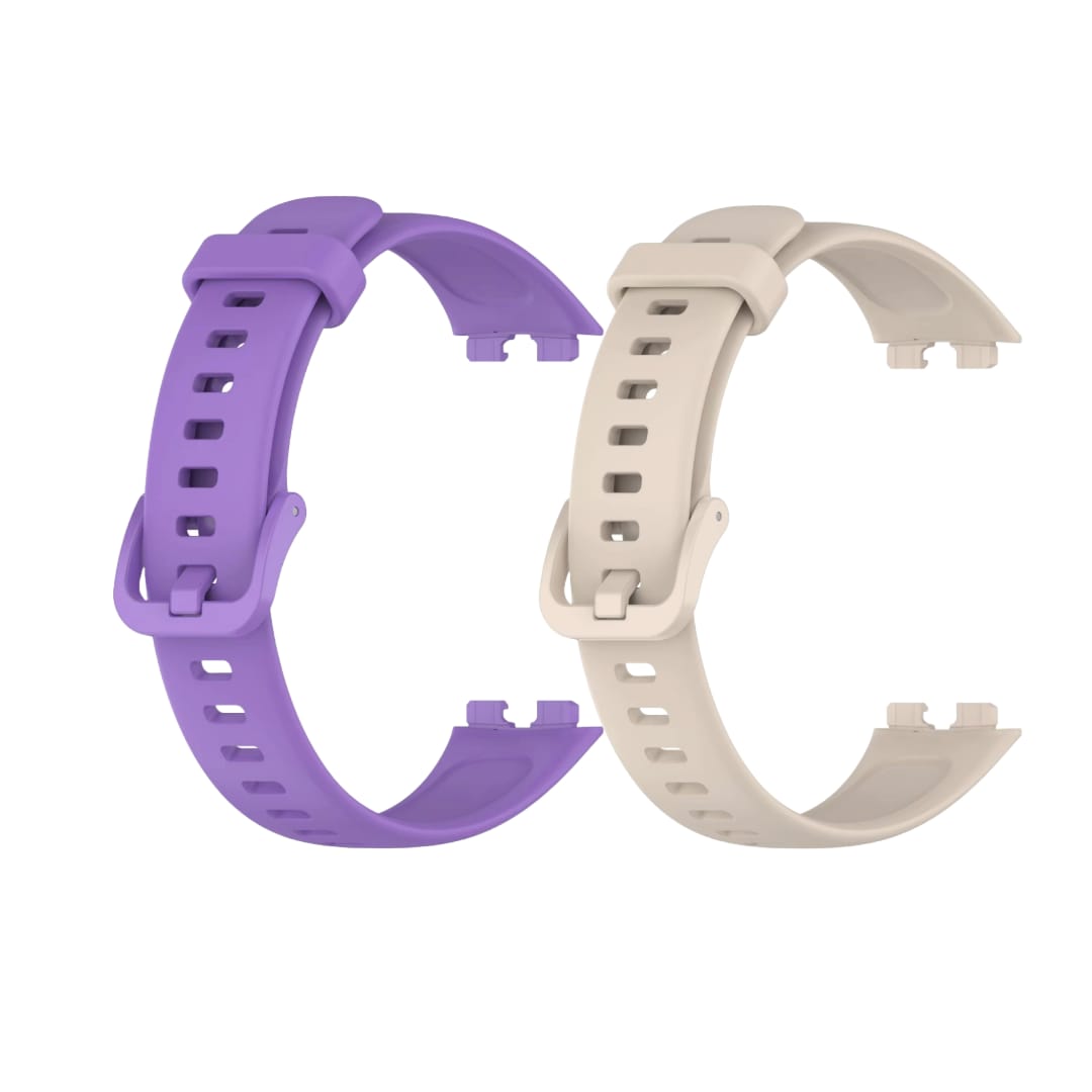 Valente Soft Silicone Sport Strap Compatible with Huawei Band 8 / Band 9 – Comfortable & Adjustable Replacement Wristband (Pack of 2)