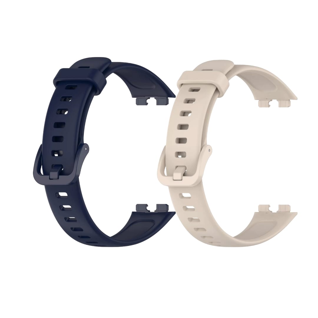Valente Soft Silicone Sport Strap Compatible with Huawei Band 8 / Band 9 – Comfortable & Adjustable Replacement Wristband (Pack of 2)