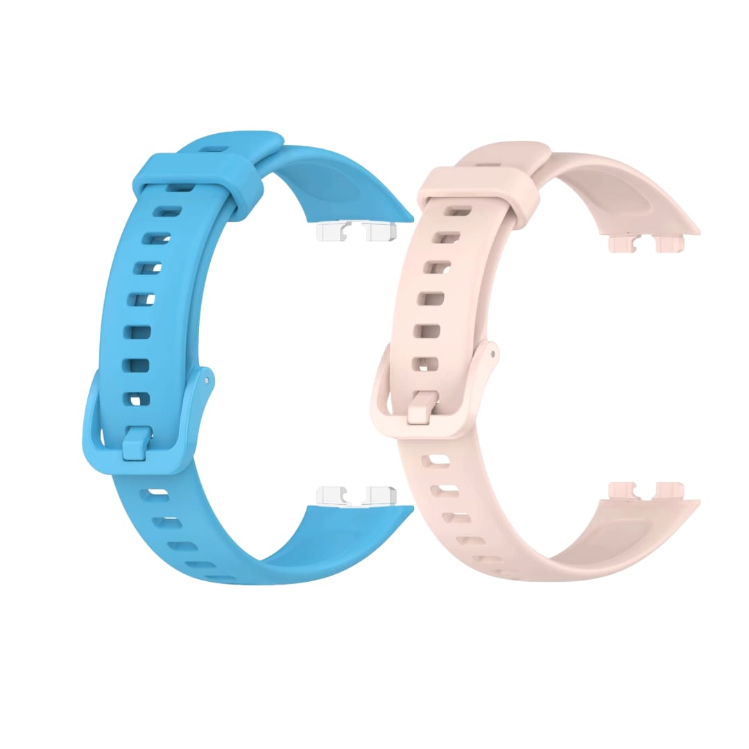 Valente Soft Silicone Sport Strap Compatible with Huawei Band 8 / Band 9 – Comfortable & Adjustable Replacement Wristband (Pack of 2)