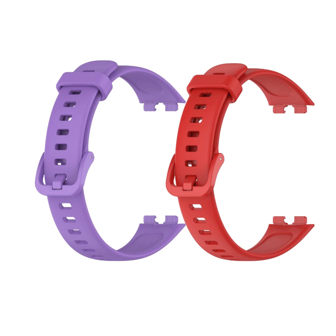 Valente Soft Silicone Sport Strap Compatible with Huawei Band 8 / Band 9 – Comfortable & Adjustable Replacement Wristband (Pack of 2)