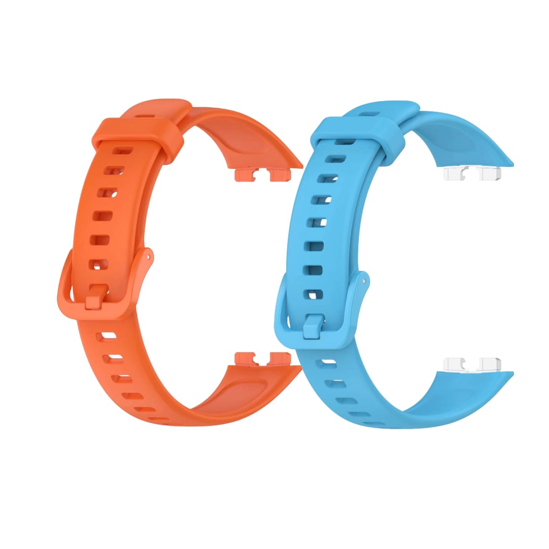 Valente Soft Silicone Sport Strap Compatible with Huawei Band 8 / Band 9 – Comfortable & Adjustable Replacement Wristband (Pack of 2)